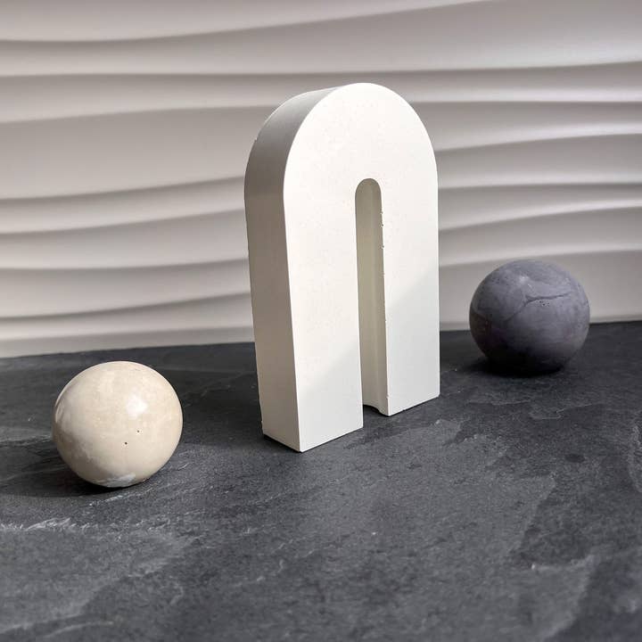 Minimal Loot Design - Wholesale Sculpture - Concrete Sculptural Arch, Standing Arch Decor, Nordic, Decorative Arch, Photo Props, Geometric Ornament, Cement Decor, Modern Decor, Still3