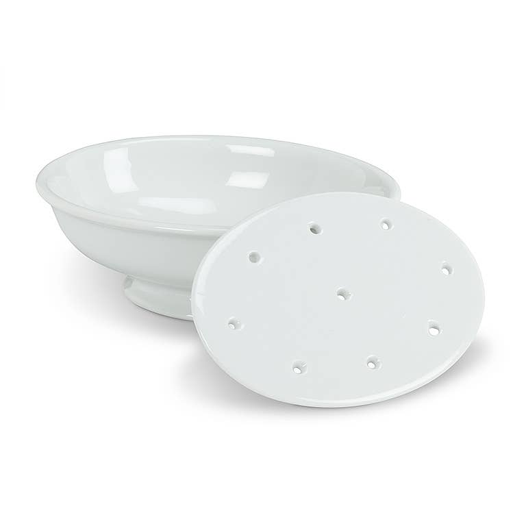 Abbott – wholesale Tvålhållare – 2Pc Tvålkopp W/Sil-Wht-5.5"L-5960