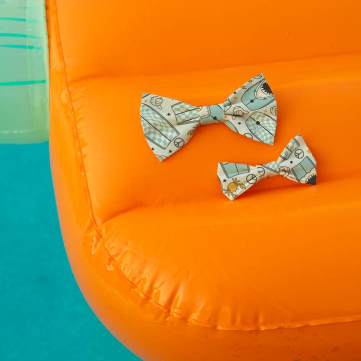 Luca and B - Wholesale Pet Bow Tie - Dog - Surfing Sharks Bowtie