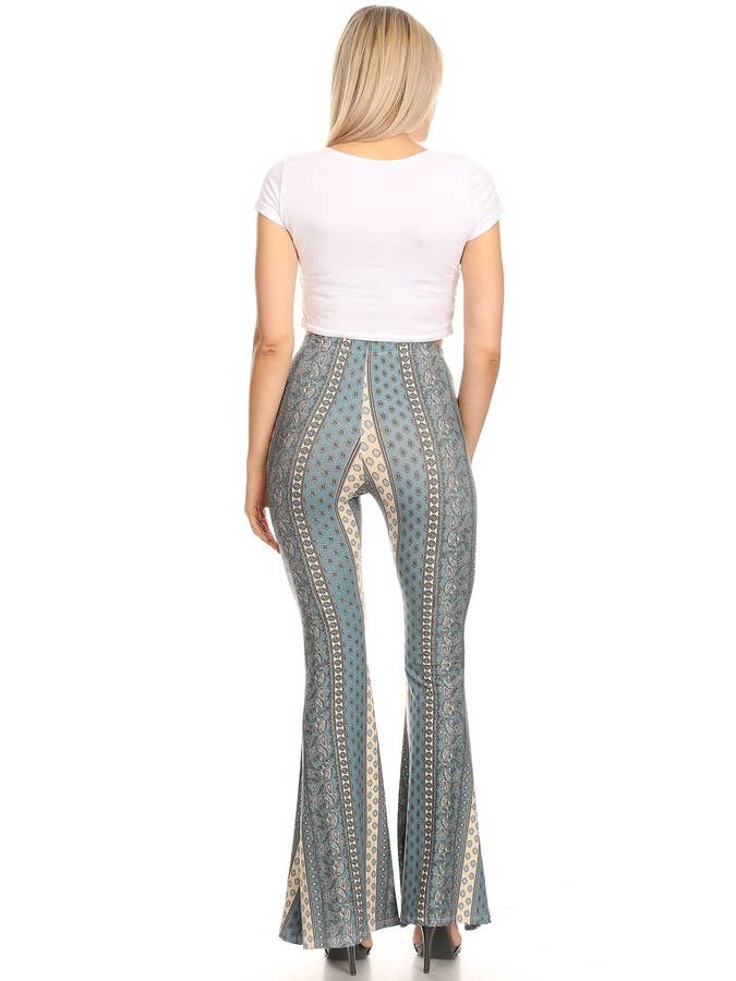 VIBE Apparel Co - Wholesale Pants – Women's - Aztec Wide Leg Flare Pant13