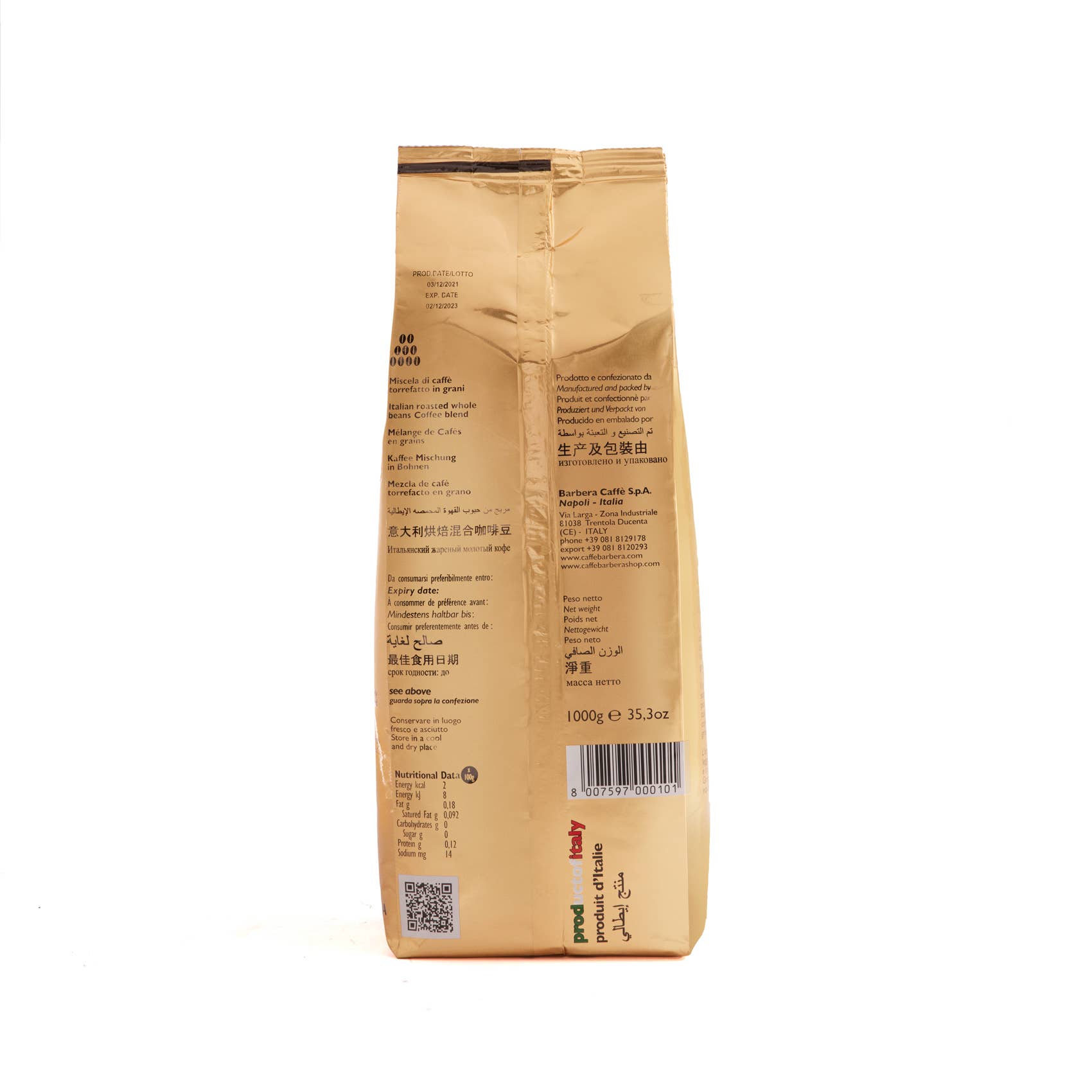 Caffè Barbera 1870 – wholesale Coffee beans – Mago coffee beans 1kg3