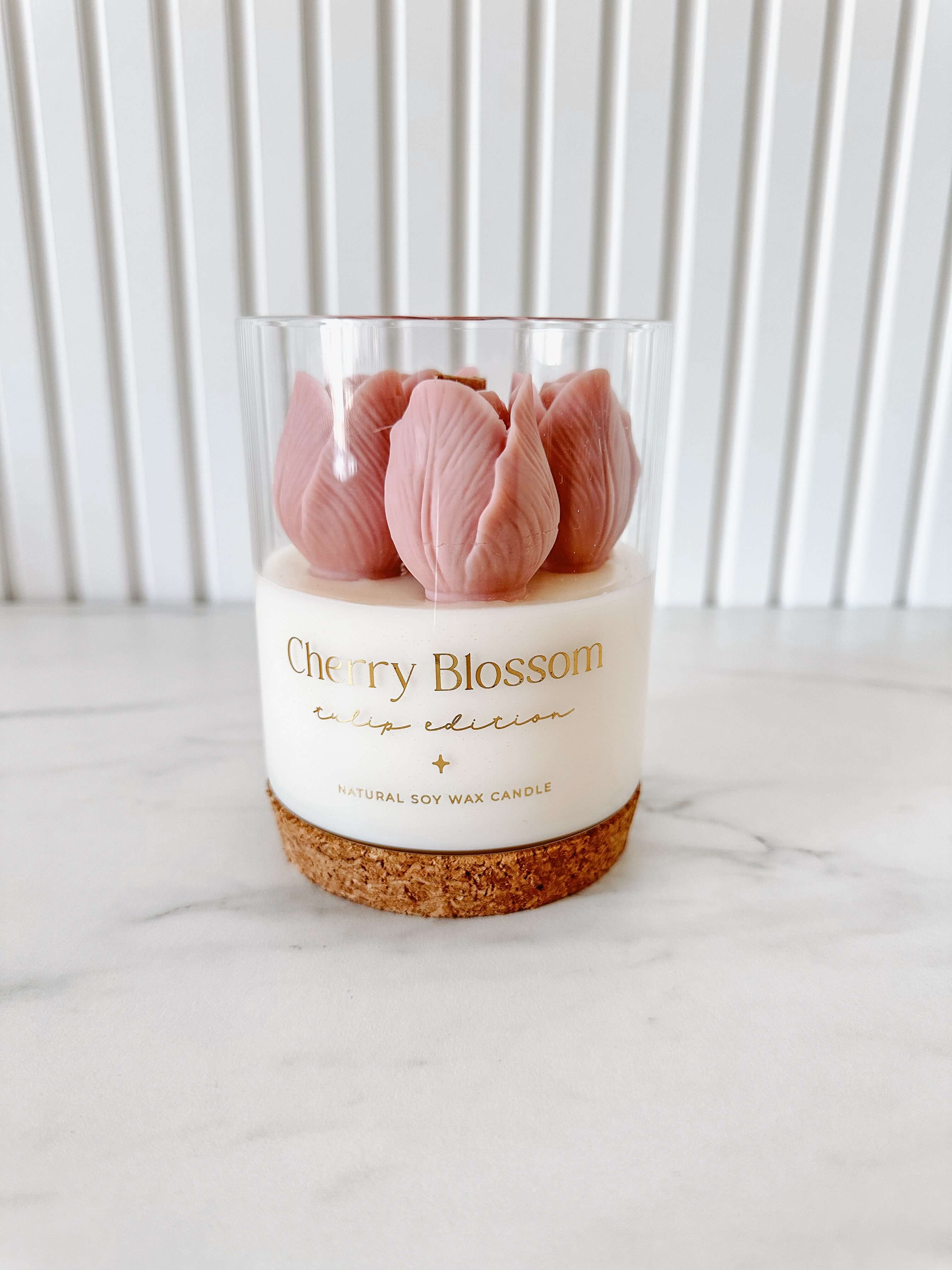 Tsuki Box - Wholesale Novelty Candle - Botanical Candle | Pink Tulips | Cherry Blossom 400g4