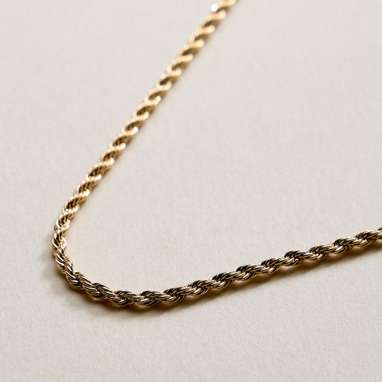 GD Gold Filled 2mm Twisted Rope Chain Necklace for wholesale on Faire1