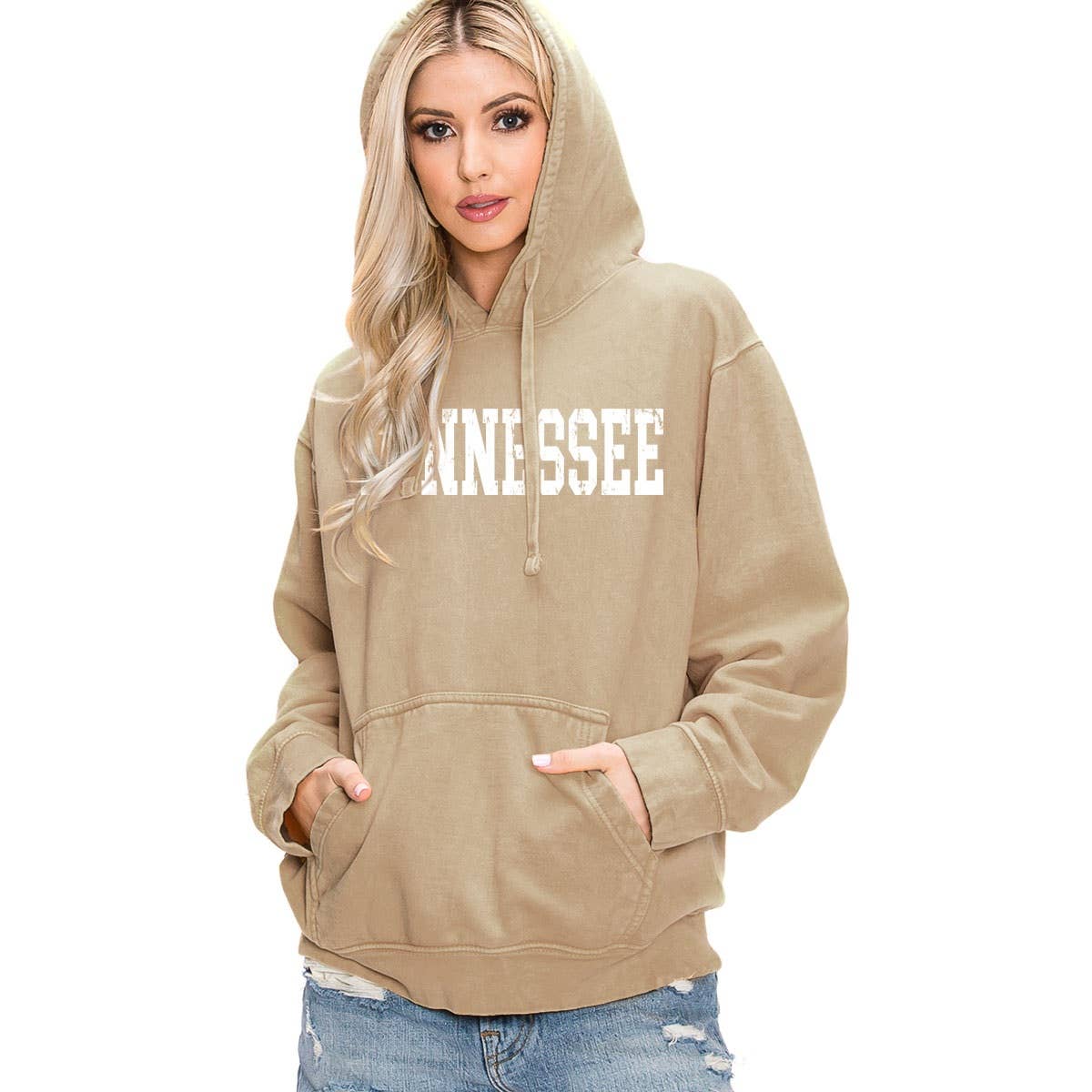 HRTandLUV - Wholesale Hoodie - Women's - TENNESSEE MINERAL WASH HOODED SWEATSHIRTS1