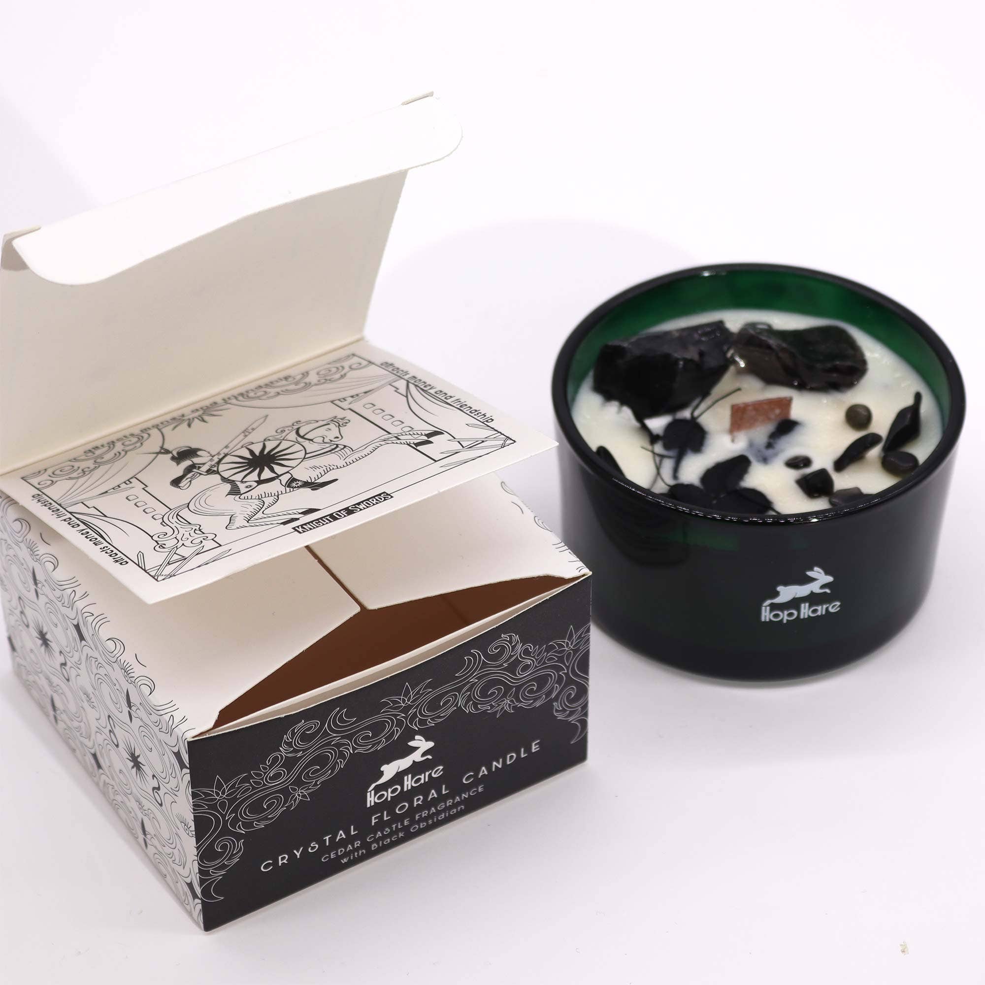 Ancient Wisdom - Vente Bougie en bocal - Saut de Lièvre Bougie Magique - Le Chevalier d'Épées1