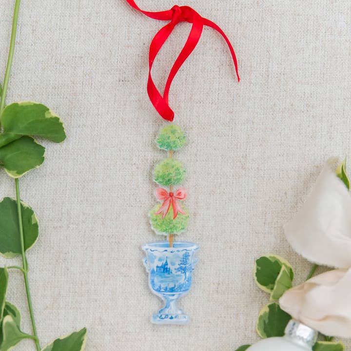 Simply Jessica Marie - Wholesale Ornament - Holiday Topiary Watercolor Ornament3