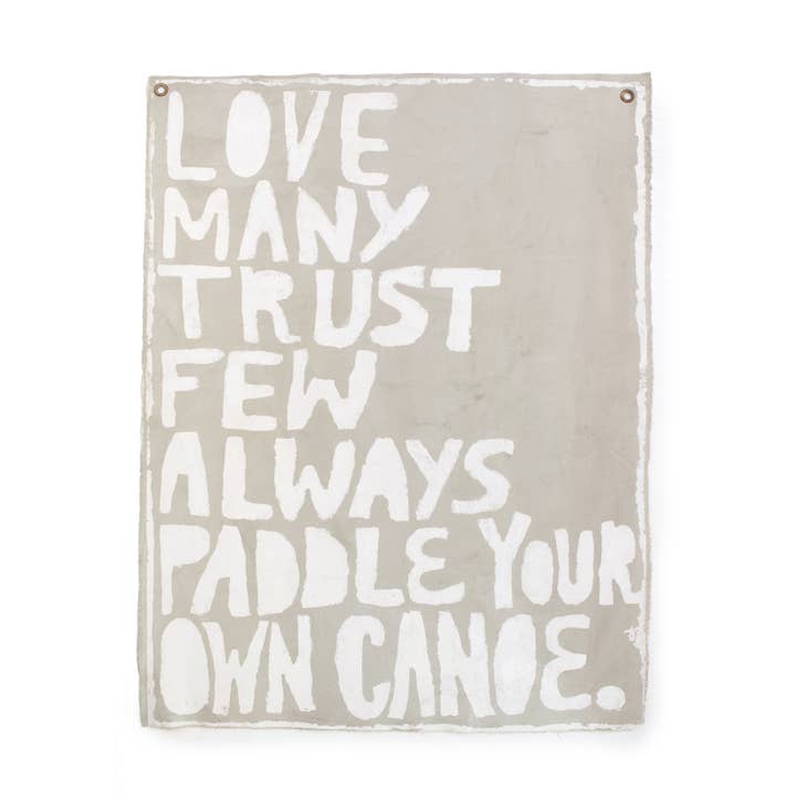Sugarboo & Co - Wholesale Banner - Paddle Your Own Canoe Hand Painted Wall Hanging