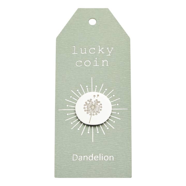 Coin-"Lucky Coin"-Stainless Steel-Dandelion for wholesale by Crystals by HCA Jewellery