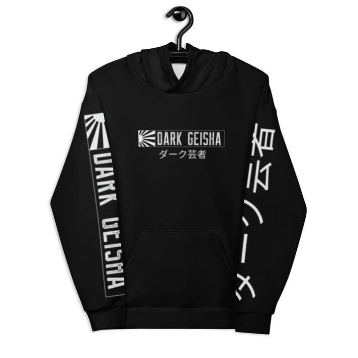 Moletom com capuz unissex premium Dark Geisha por atacado de Lykanian