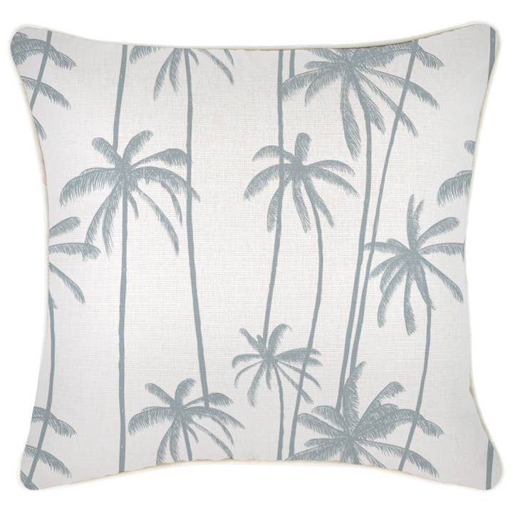 Cushion Cover-With Piping-Tall-Palms-Smoke-45cm x 45cm for wholesale by Escape To Paradise