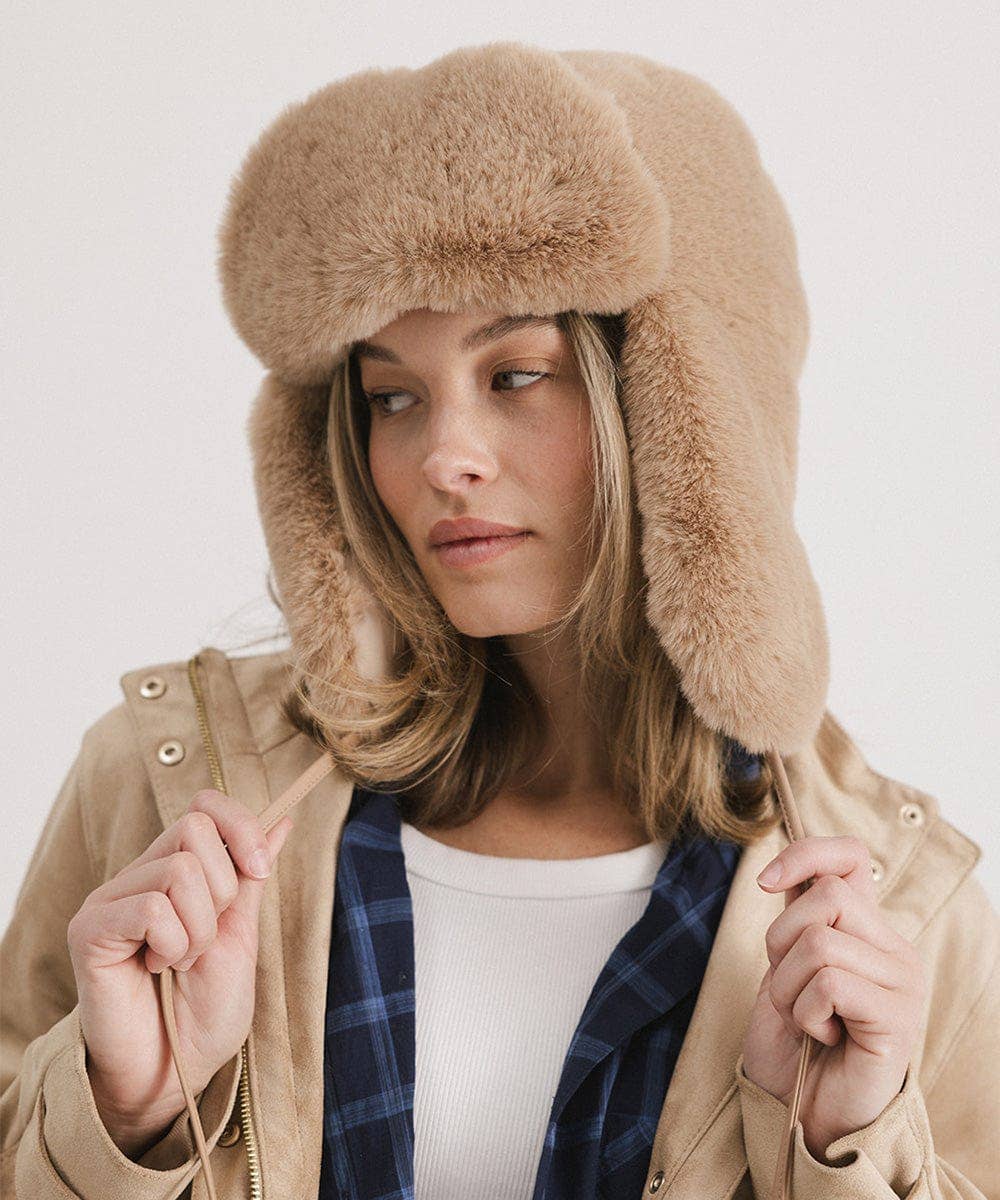 Gigi Pip - Wholesale Trapper/Bomber Hat - Women's - Logan Faux Fur Trapper Hat11