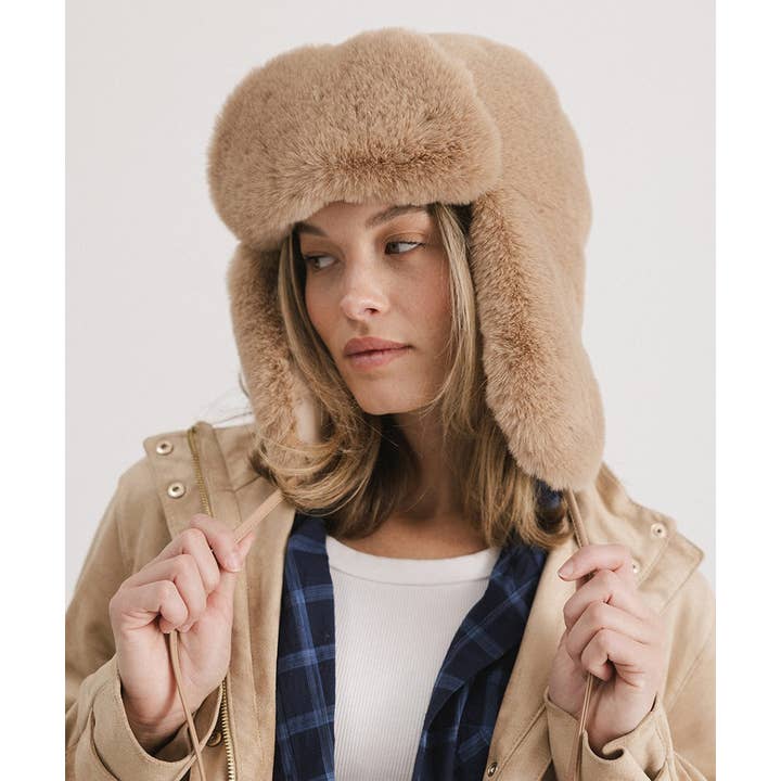 Gigi Pip - Wholesale Trapper/Bomber Hat - Women's - Logan Faux Fur Trapper Hat11