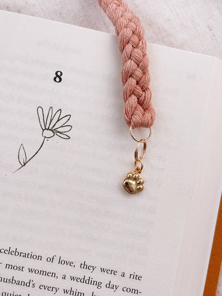 Dog Paw Charm Bookmarks - Bookish Gifts for wholesale by Offhand Fibers
