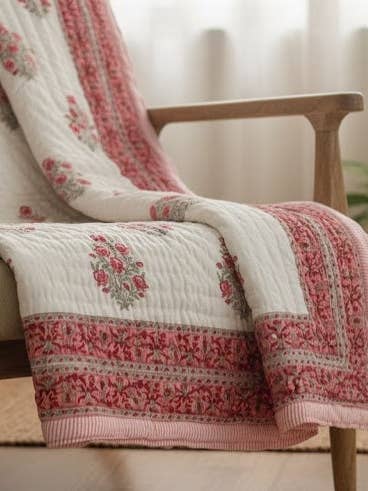 Couette en coton biologique fabriquée à la main à Jaipur #10 pour la vente par Akshu & Ameirah