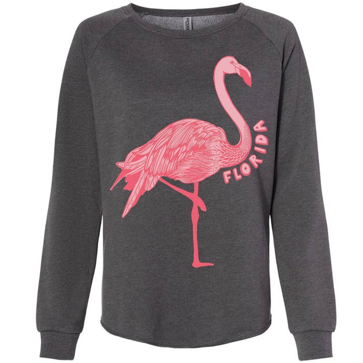 Flamingo Florida Crewneck Sweatshirt for wholesale by State Bliss
