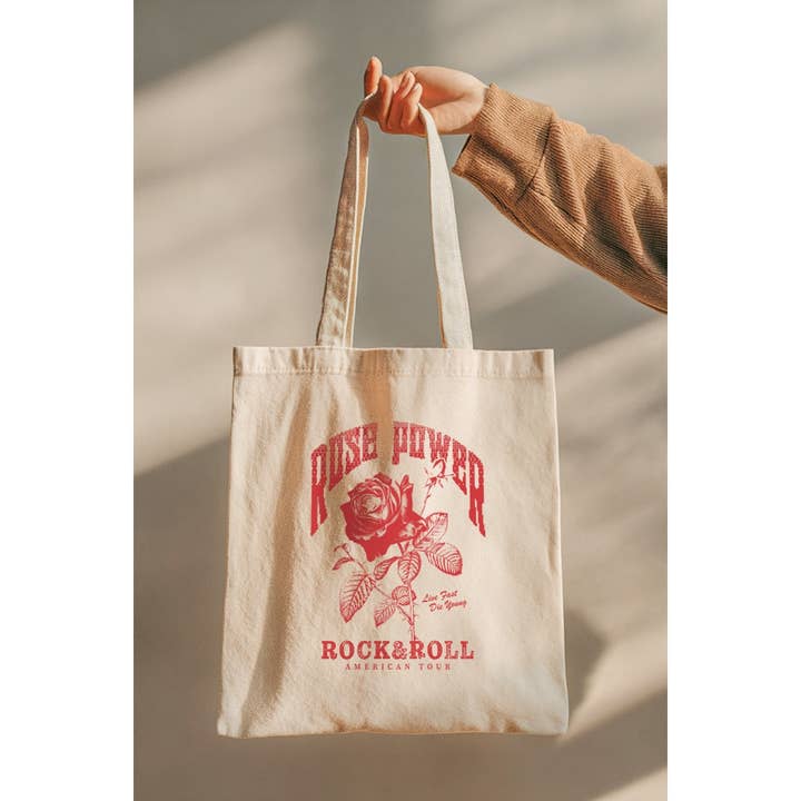 ROSE POWER GRAFISK TOTE TASKE for engroshandel hos STARCHIS