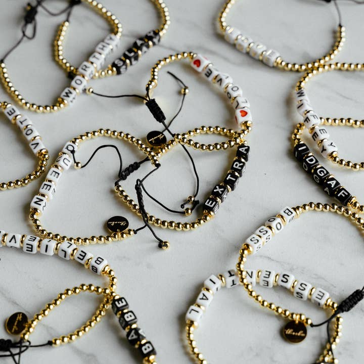 The Sis Kiss - Wholesale Beaded Bracelet - Beaded Adjustable Mantra Bracelets