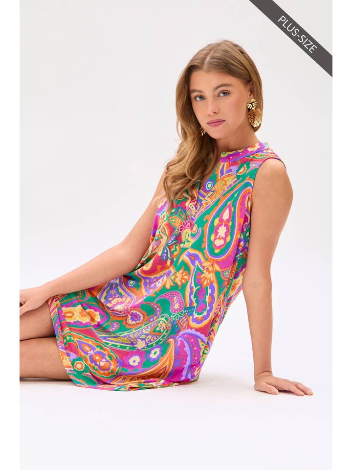Multi PLUS SIZE Mandarin Collar Dress
for wholesale on Faire