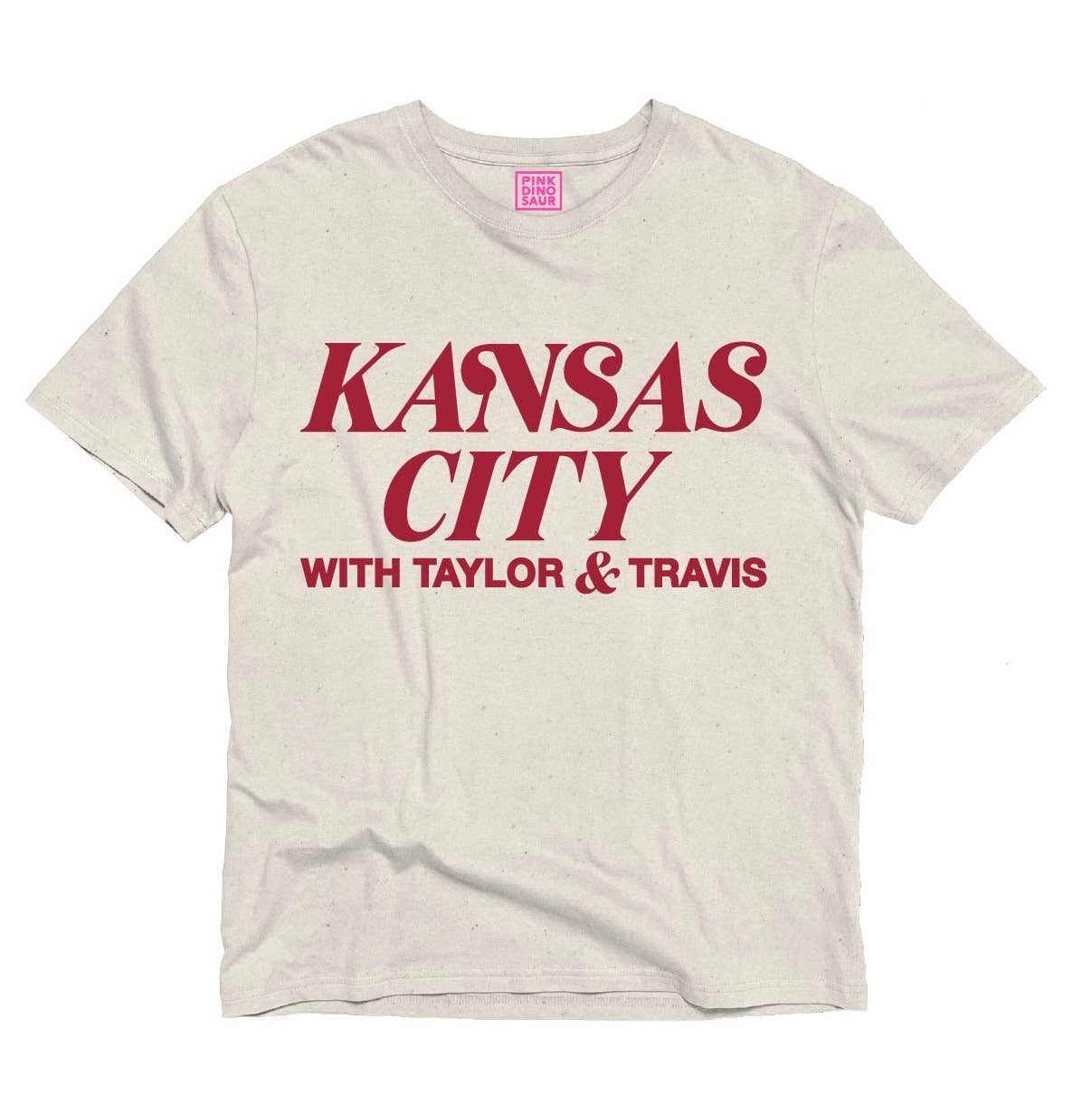 Pink Dinosaur - Venta al por mayor Camiseta serigrafiada - Mujer - Kansas City con Taylor y Travis Camiseta
