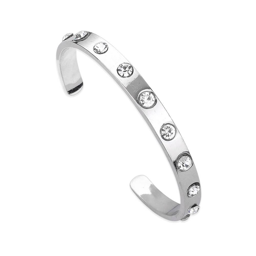 Sensibling Corp. - Wholesale Cuff Bracelet - Round Stone Embellished Colored Cuff Bracelet2