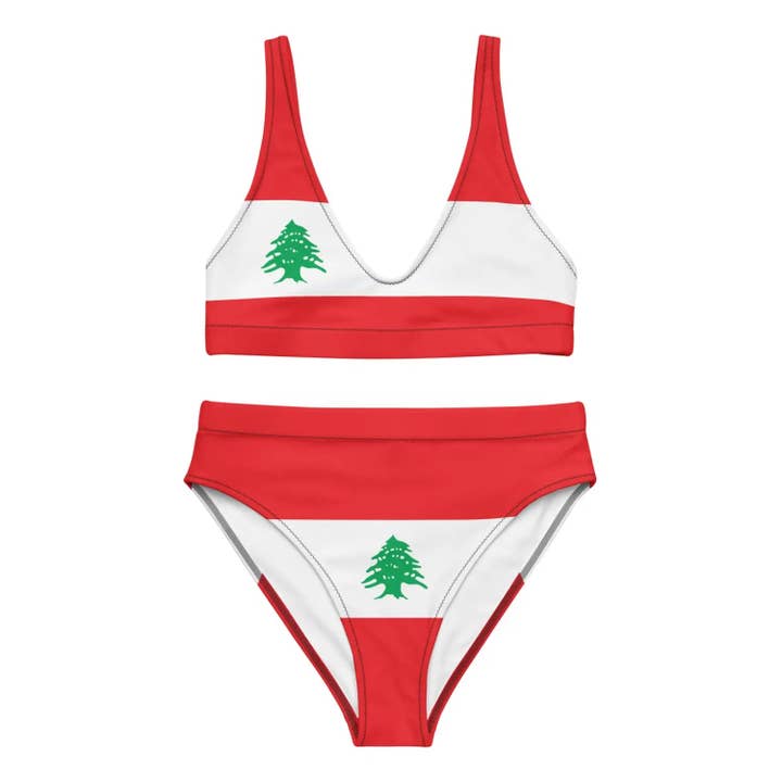 Pixelforma – Biquíni - Mulher por atacado – Fato de banho Bandeira Líbano
