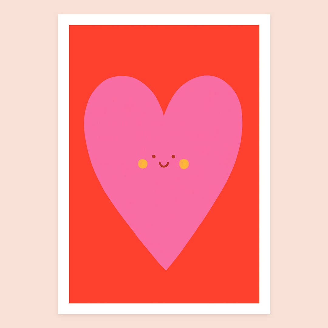 Marylou Chalon - Wholesale Art Print - Smiling heart, illustration1