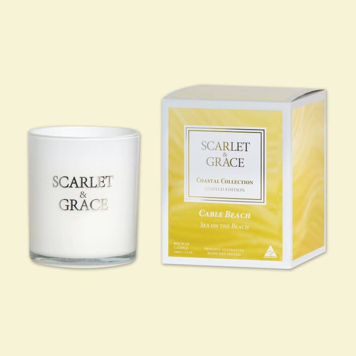 Cable Beach - Sex on the Beach 340gm Soy Wax Candle for wholesale by SCARLET & GRACE