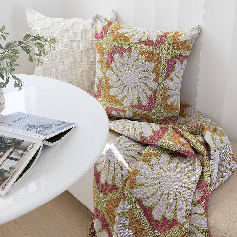 Bambury - Wholesale Throw blanket - Zinnia Throw Blanket - Sorbet3