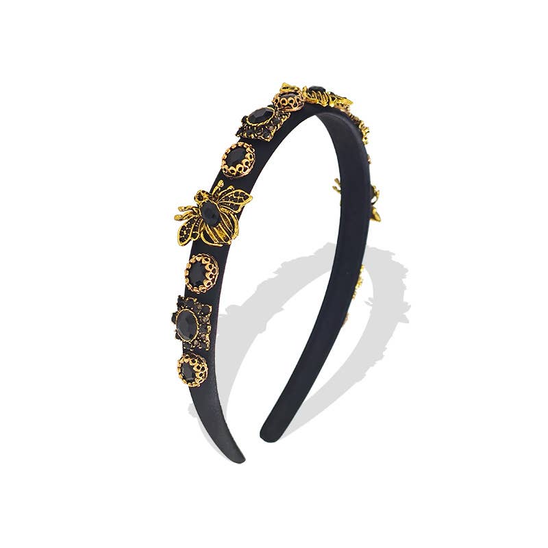 AMORINO SRL - Wholesale Fashion Headband - Women's - HAIRBAND WITH BEES AND CRYSTALS - PP2392F1153