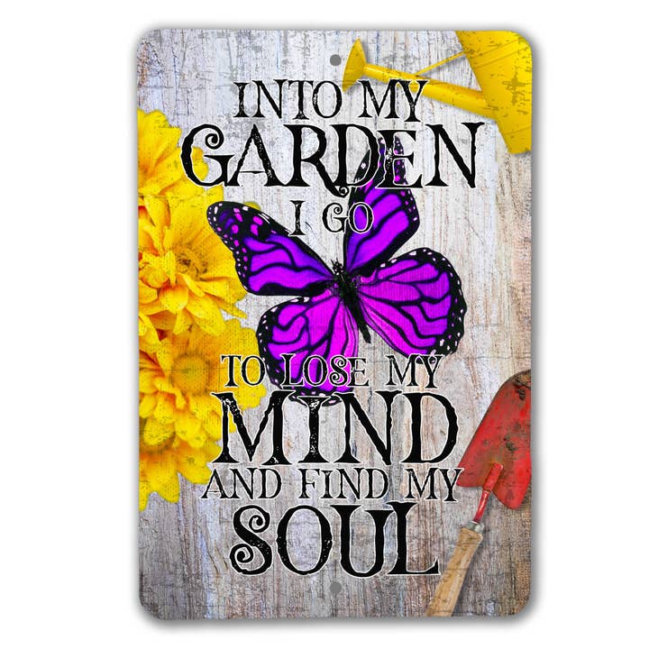 Butterfly Garden Sign for wholesale by Real Cool Stickers & Stuff