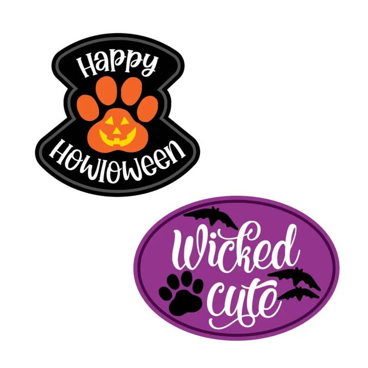 Wag-Witty Dog Bandana Charms!- Happy Howloween/Wicked Cute- Holiday dog Accessories for wholesale by Wag Around Town