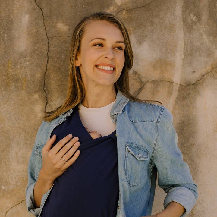 Boba Bliss Baby Carrier in Navy Blue for wholesale by Boba