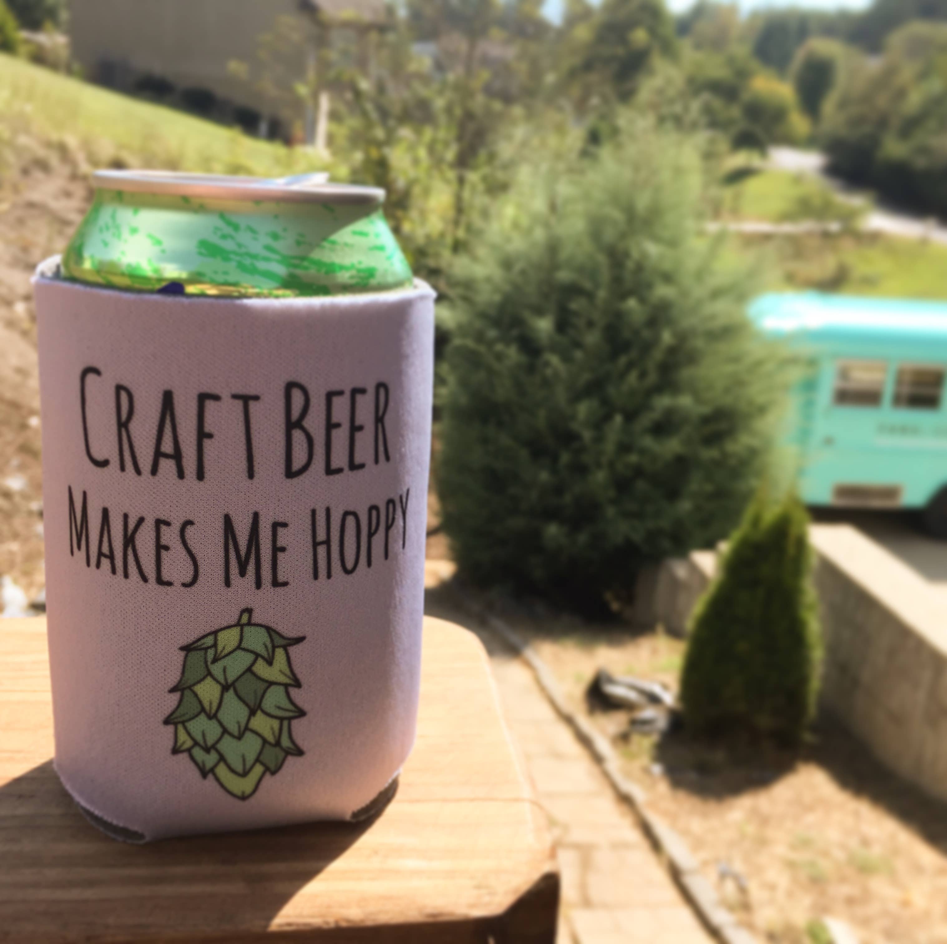 Moonlight Makers - Wholesale Drink Huggers & Koozies - Craft Beer Makes Me Hoppy - Funny Koozies - Father's Day3
