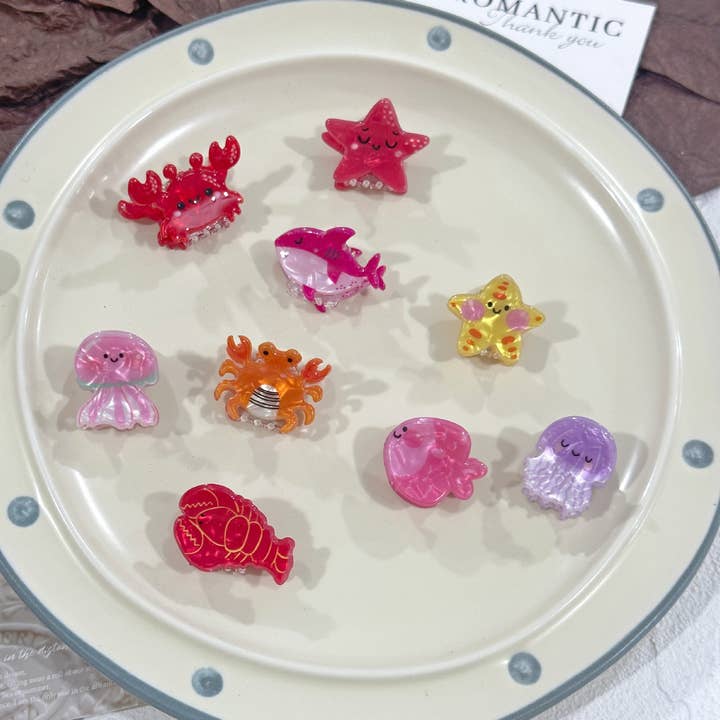 SoapElenGlen - Wholesale Hair Clip - Women's - Funny Marine Animal Series Mini Hair Claw Clip10