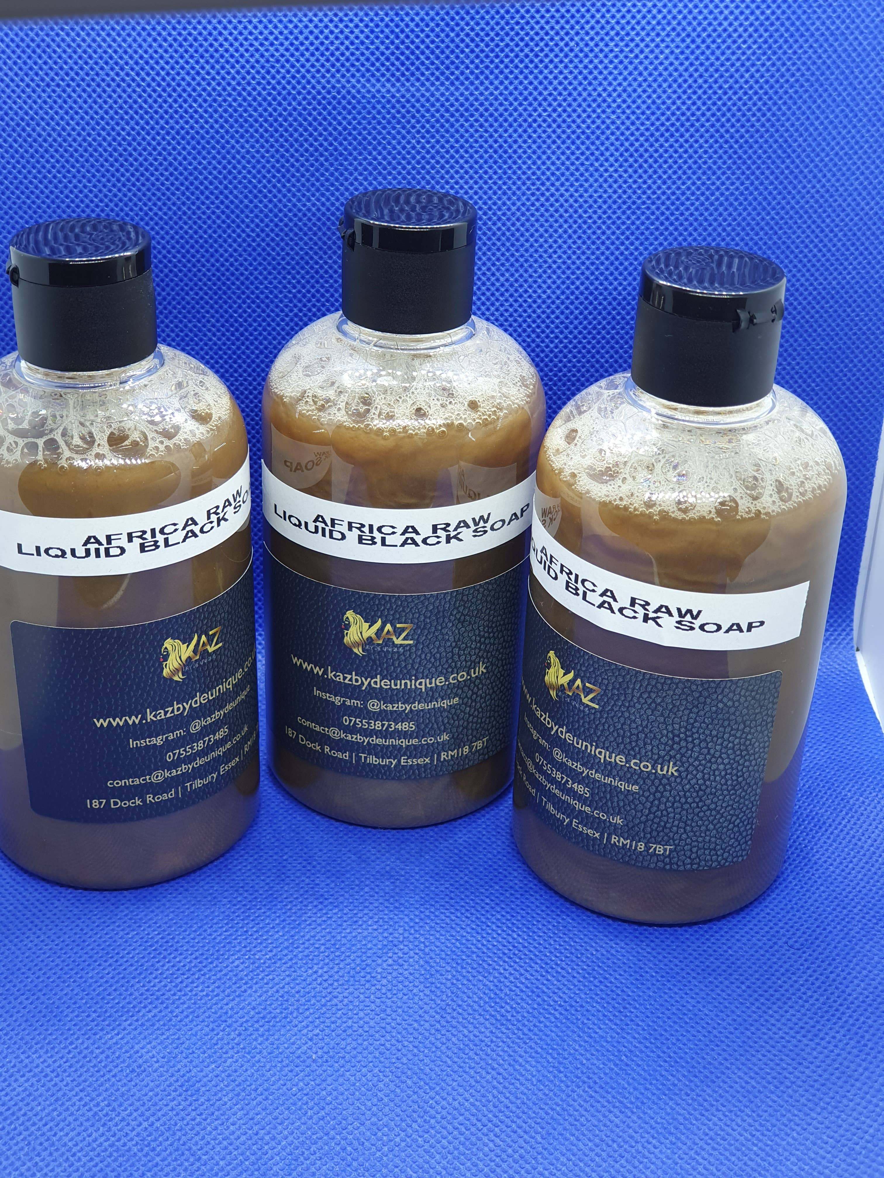 Kaz by De Unique Limited - Wholesale Body wash/shower gel - Organic liquid black soap1