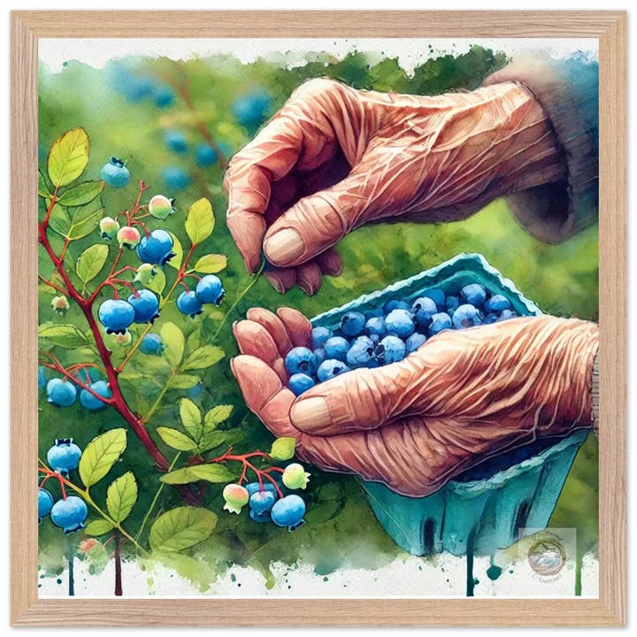 Saison des myrtilles : un trésor pour le cueilleur pour la vente par Driftwood Creations