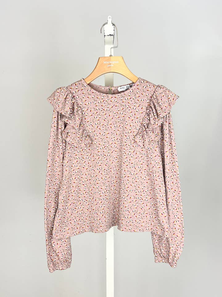 MINI MIGNON PARIS - Wholesale Shirt - Kids - Floral ruffled cotton top for girl4