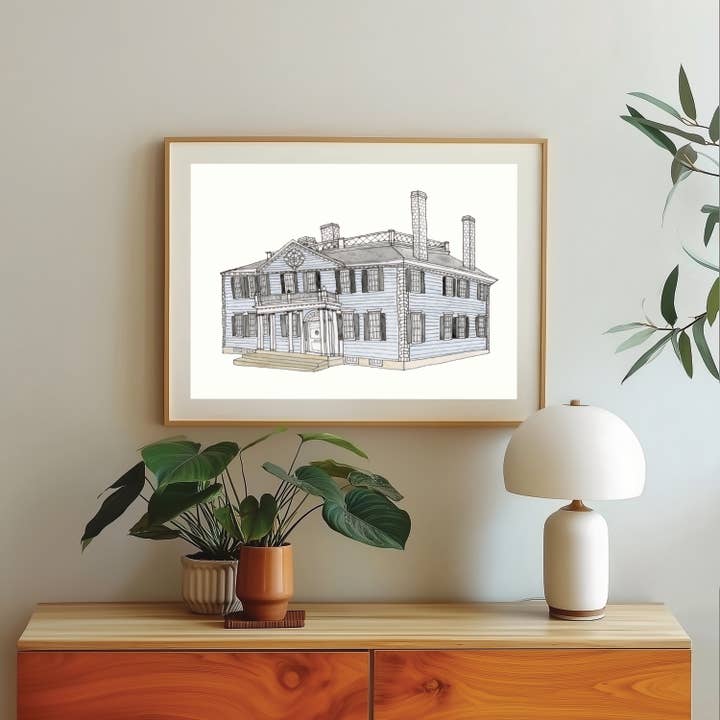 Sarah Wormann Art - Wholesale Art Print - Salisbury Mansion, Worcester - Art Print - Watercolor2