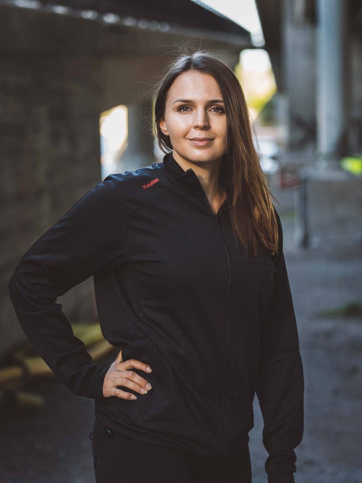 Chaqueta ligera SOPIVA, negra para venta al por mayor de Tuuma