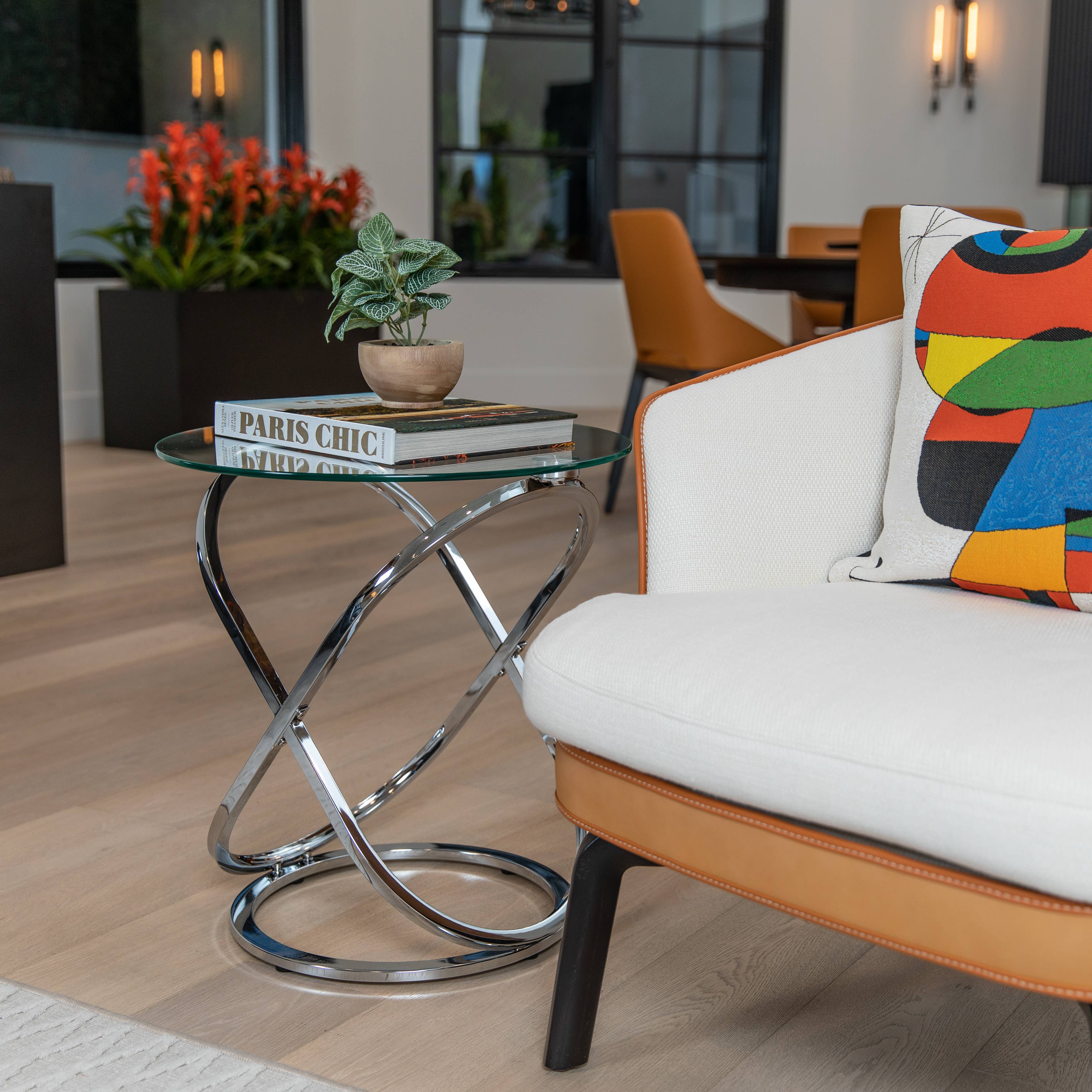 Danya B - Wholesale Side Table - Galaxy Base and Tempered Glass Round End Table18