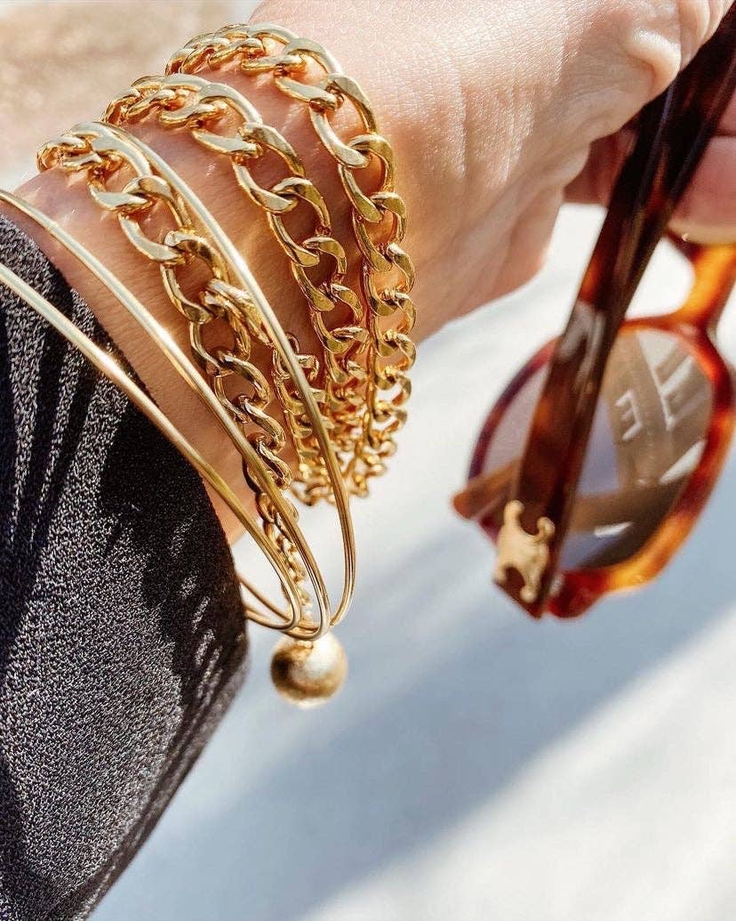 A.B. Paris - Venta al por mayor Pulseras de cadenas y eslabones - Tressia / collar o pulsera triple enroscado7