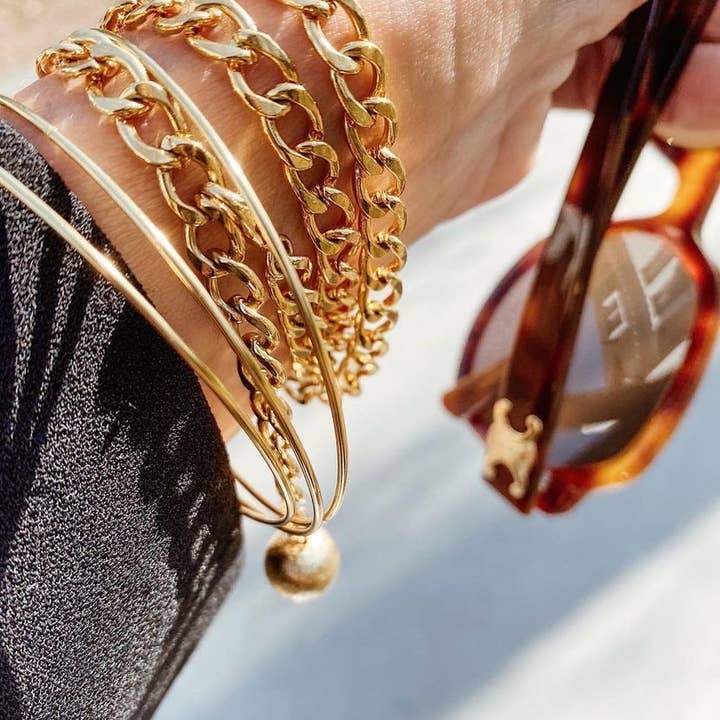 A.B. Paris - Wholesale Link & Chain Bracelet - Tressia / triple wrap necklace or bracelet7