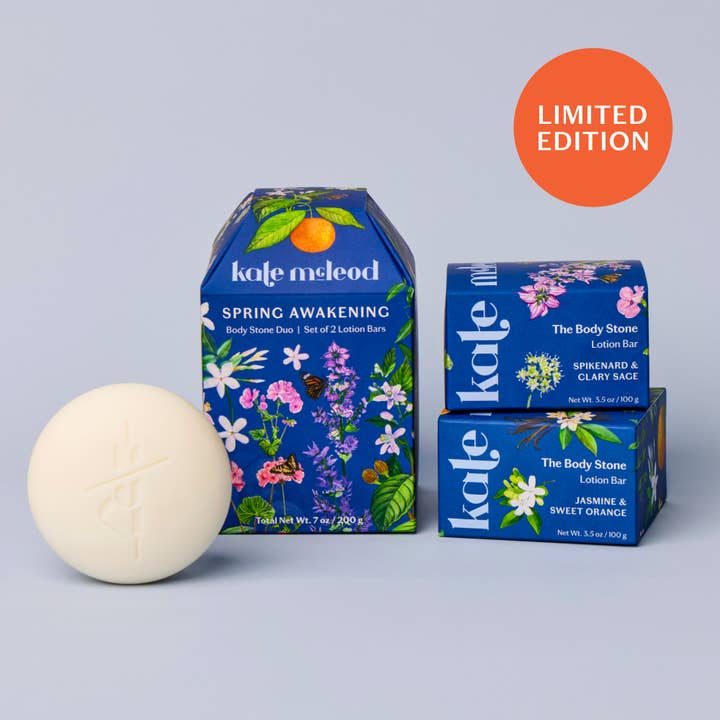 Kate McLeod - Wholesale Solid Lotion - Spring Awakening Body Stone Duo