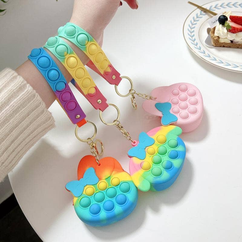 KiddieKickz - Wholesale Keychain - Kids - Small Keychain Coin Purse Spaceman Bear Fingertip Toy42