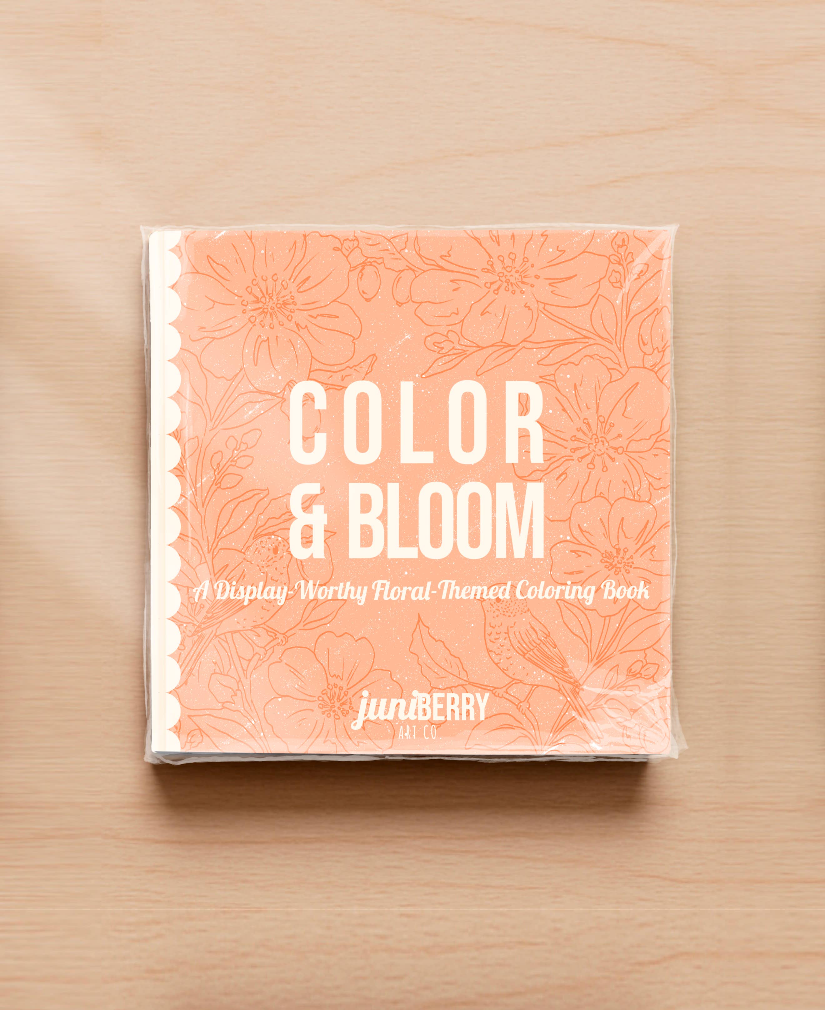 Juniberry Art Co - Wholesale Coloring & Activity Book - Adult - Color & Bloom, A Display-Worthy Floral Themed Coloring Book