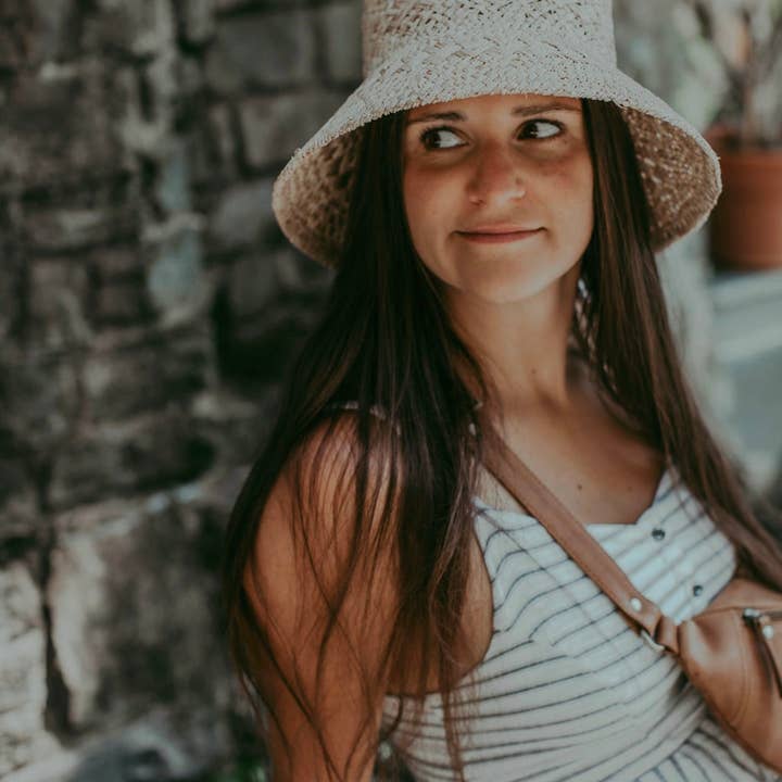 WEST VON - Wholesale Straw Hat - Women's - Lucy | Raffia Straw Bucket Hat