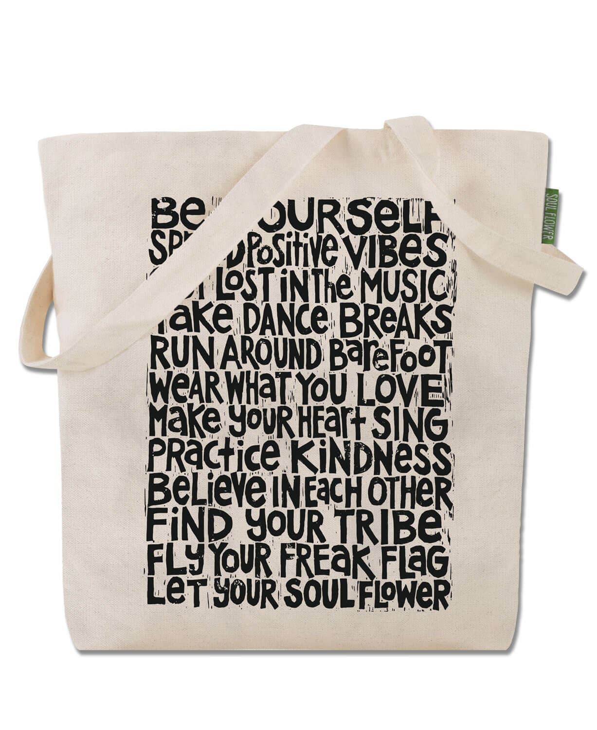 Soul Flower - Wholesale Tote Bag - Unisex - Soul Flower Manifesto Eco Tote Bag - Organic Totes1