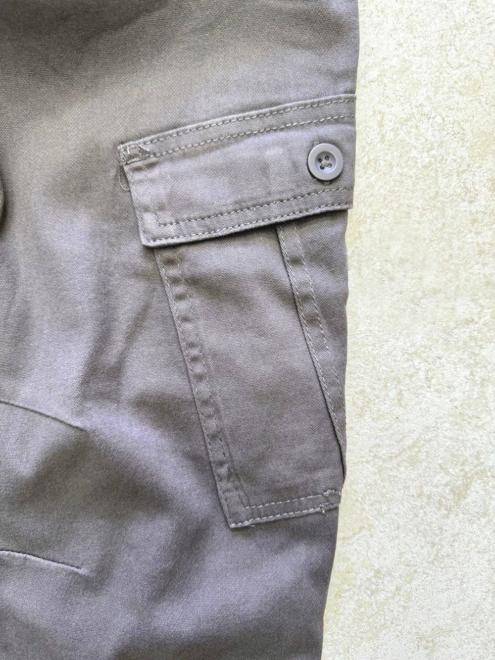 Charcoal Boy's Pull-On Twill Cargo Jogger Pants (Charcoal)  for wholesale on Faire2