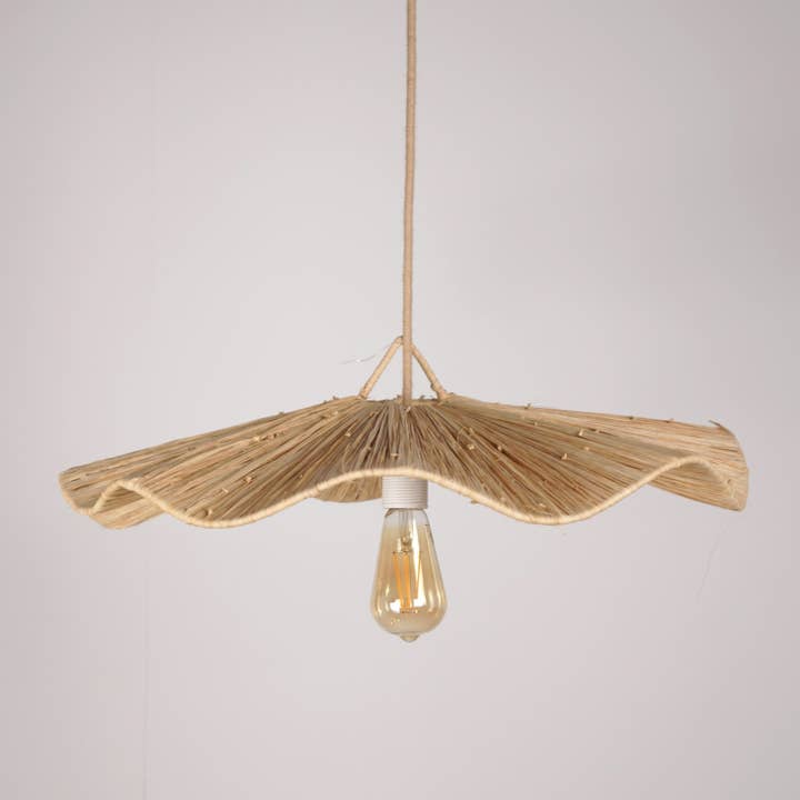 Bohome Living - Wholesale Chandelier/Hanging Light - Raffia pendant light - Vaguelette2