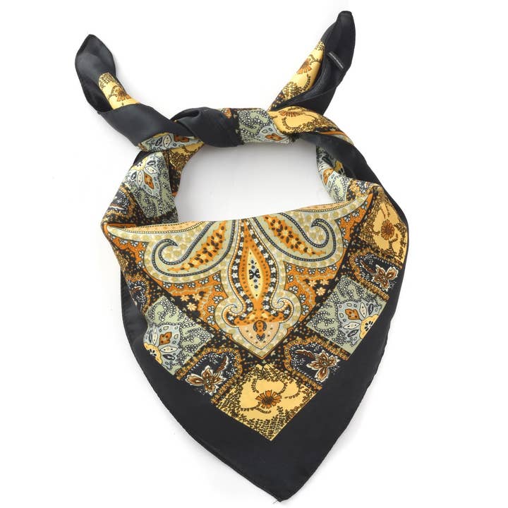 Funkyrel® Atzbranding Limited - Wholesale Scarf – Women's - Scarvii - Paisley Square Scarf16